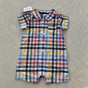 NWT  Plaid Romper Size 9m